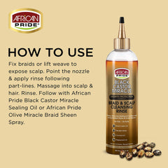 African Pride Milagro de Ricino Negro: limpieza de impurezas sin resecar el cuero cabelludo