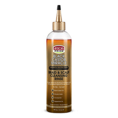African Pride Milagro de Ricino Negro: bote aplicado en trenzas para limpieza suave