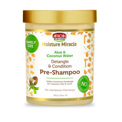 African Pride Moisture Miracle: botella con agua de coco para suavizar rizos