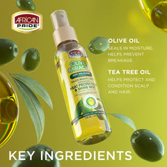 African Pride Olive Miracle con aceite de oliva nutre y protege el cabello