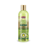 African Pride Olive Miracle champú y acondicionador 2 en 1 para hidratación profunda.
