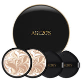 AGE 20'S Signature Essence Pact SPF50+ en botella, tono vainilla ilumina la piel.