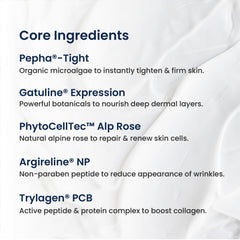 Ingredientes clave de Agelyss: Pepha-Tight y Argireline para cuidado del contorno