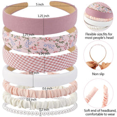 Diadema AHONEY rosa acolchada, ligera y suave para todo el día.