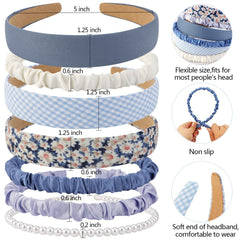 Diadema AHONEY azul acolchado, mayor comodidad durante todo el día.
