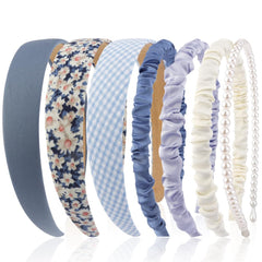 Diadema AHONEY azul nudo, añade estilo cómodo sin presión.