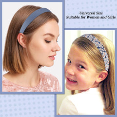 Diadema AHONEY azul con perlas, look elegante para eventos.