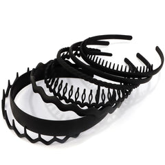 Diadema AHONEY para look mate negro, ideal para varios estilos.