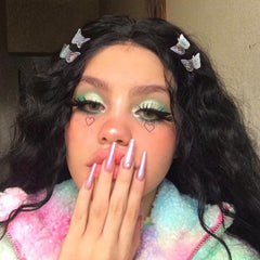 AHONEY pinza mariposa pequeña 2 cm con apertura estable para todo tipo de cabello