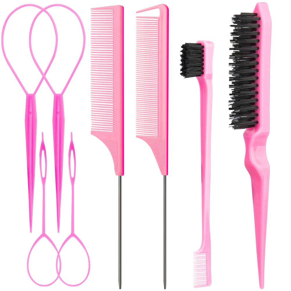 Aigee set de peines para pelo de 8 piezas, facilita peinados rápidos.