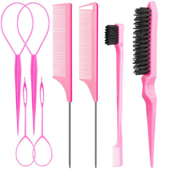 Aigee set de peines para pelo de 8 piezas, facilita peinados rápidos.