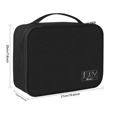 AIHOPESTO Barber Case interior organizado, con bolsillos para tijeras y clips.