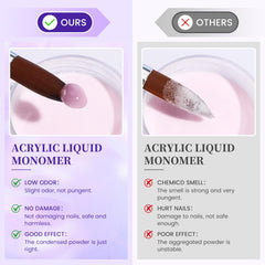 AIJIMEI líquido acrílico 40 ml, adherencia firme para una uña estable.