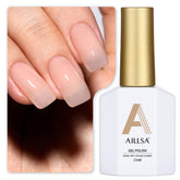 Esmalte gel nude AILLSA en bote, tono translúcido para un look natural y sofisticado.