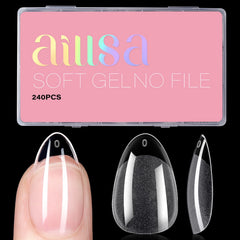 AILLSA tips uñas almendra corto, presentación clara para inicio de manicura en casa.