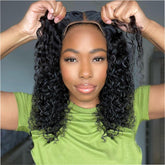 Ailwelia Curly Bob Wig con onda profunda para look natural y versátil.