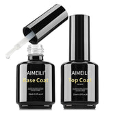 Kit base y capa superior de AIMEILI para una manicura duradera.