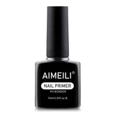 AIMEILI primer de preparación para uñas, botella en primer plano con adherencia rápida