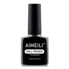 AIMEILI primer de preparación para uñas, botella en primer plano con adherencia rápida