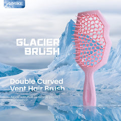 AIMIKE Glacier rosa dorso del cepillo ventilado para secado rápido.