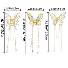 Pinza AINVHH para cabello mariposa, tres estilos, versátil para peinados.