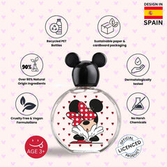 Air-Val Minnie Mouse EDT: tapa rosa para cierre fácil y diseño atractivo.