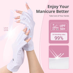 AirSEE guantes UV con dedos extendidos para mayor cobertura
