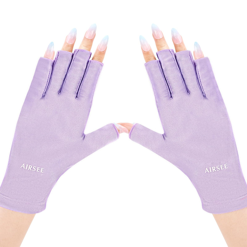 AIRSEE guantes UV para manicura, protección de piel durante la lámpara UV