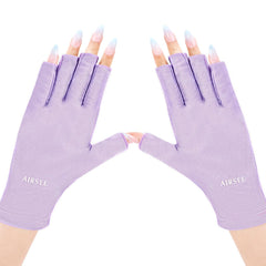 AIRSEE guantes UV para manicura, protección de piel durante la lámpara UV