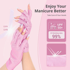 AirSEE guantes UV de material suave para mayor comodidad durante la manicura.