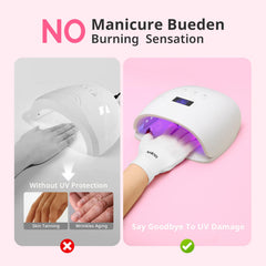 AirSEE guantes UV de tejido suave para manicura cómoda