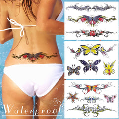 Tatuajes de abdomen Aivoch resistentes al agua para playa o piscina.