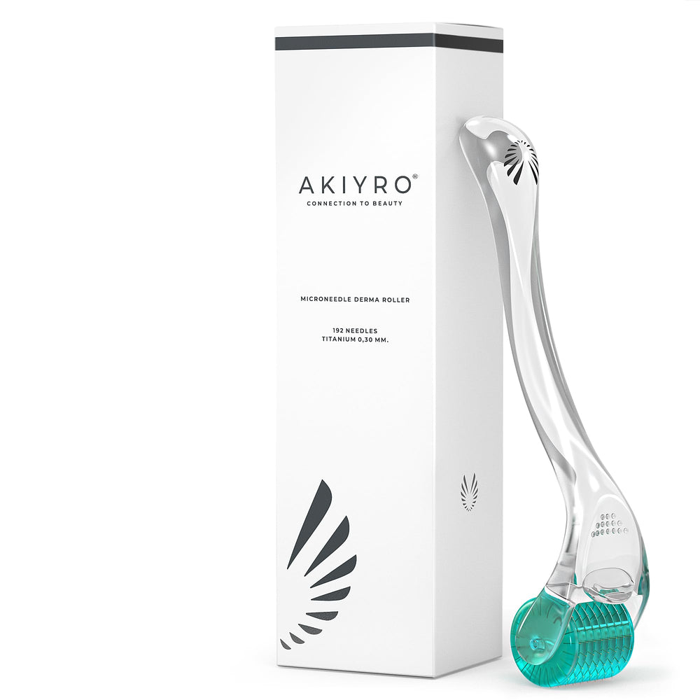AKIYRO Derma Roller 0,30 mm para rostro y cuello, cuidado en casa
