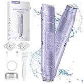Akunbem bikini trimmer con cabezal doble para zonas sensibles y afeitado suave.