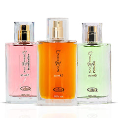 Al-Rehab Choco Musk bottle pour highlights a rich gourmand aroma for cozy evenings.