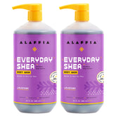 Alaffia Everyday Shea Lavender bottle for gentle cleansing and skin hydration.