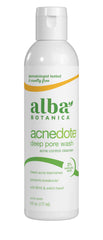 Alba Botanica Acnedote: botella frontal para limpieza suave de poros