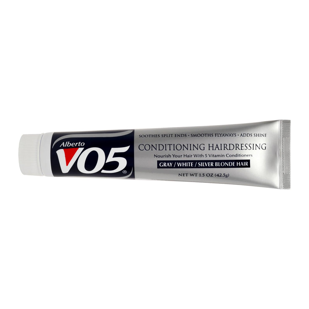 Alberto VO5 acondicionador para cabello gris; suaviza puntas y controla el frizz.
