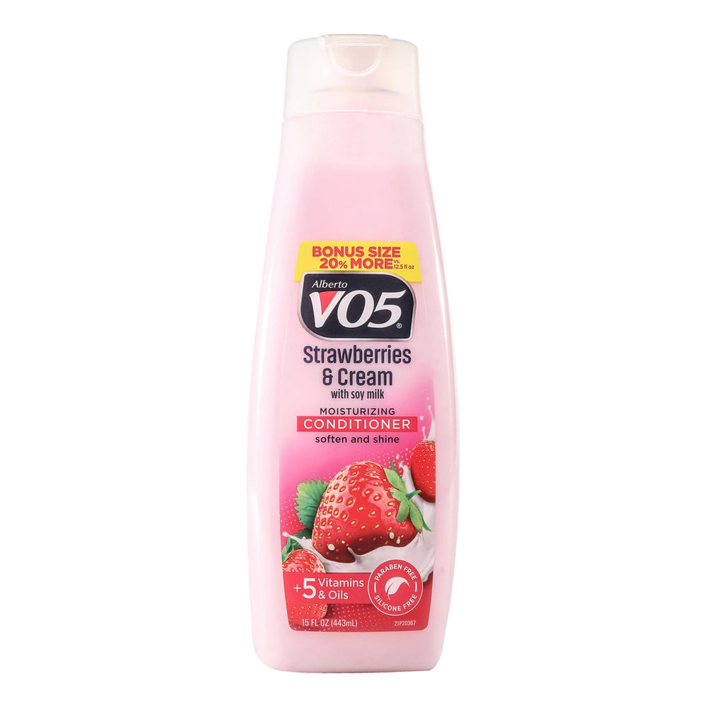 Alberto VO5 Moisture Milks Acondicionador en bote para uso diario y cabello suave.