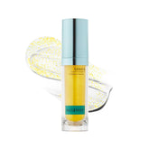 Algenist GENIUS Serum: frasco líquido iluminando la piel, firmeza.