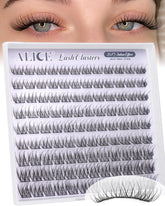 ALICE Pestañas clusters naturales 8-12mm para un look suave y natural.