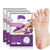 ALIVER mascarilla exfoliante para pies, tres packs con lavanda para suavizar la piel
