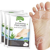 ALIVER mascarilla para pies en empaque, exfolia suavemente