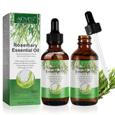 ALIVER Aceite esencial de romero puro, botella en primer plano para aromaterapia.