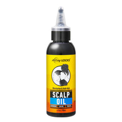 AllDay Locks Scalp Oil en botella, uso diario para cuidado suave del cuero cabelludo.