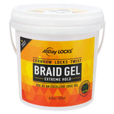 AllDay Locks Gel para trenzas, cubo: fijación extrema para peinados duraderos.