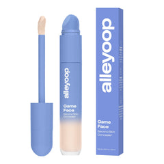 Alleyoop Game Face Concealer con aplicador integrado para retoques rápidos.