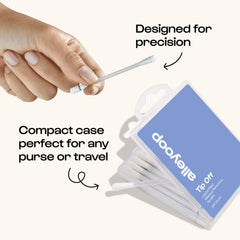 Precision eyeliner removal with an Alleyoop swab for clean edges