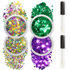 Allstarry brillo carnaval para la cara, aspecto luminoso y duradero.