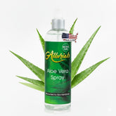 Allurials Aloe Vera Spray: botella clara, hidratación suave para la piel.